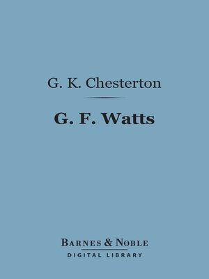 cover image of G. F. Watts (Barnes & Noble Digital Library)